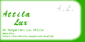 attila lux business card